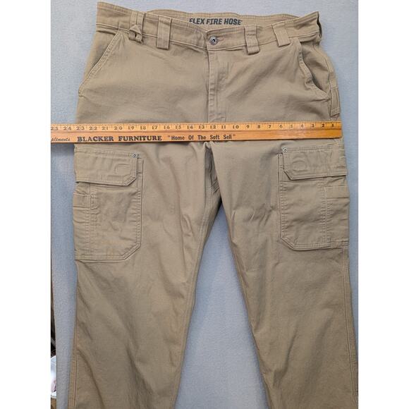 Duluth Trading Co Flex Fire Hose Cargo Pants Men's 40x30 Relaxed Fit Tan Work - Picture 4 of 14